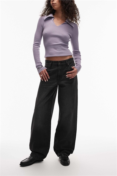 Джинсы-багги в стиле «папа» артикул 150044493