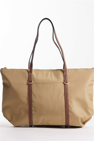 Классическая сумка-тоут с контрастными ручками артикул 155244267