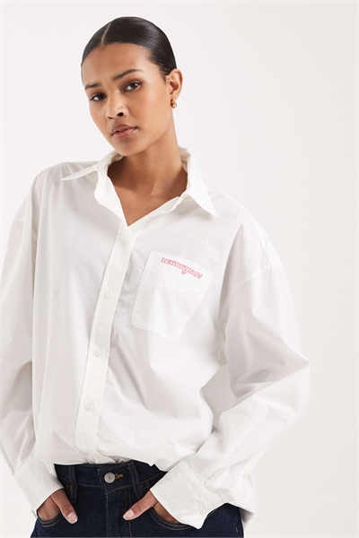 Рубашка из поплина свободного кроя артикул 154158759