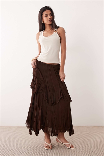 Макси-юбка с оборками от Ceci артикул 155145177
