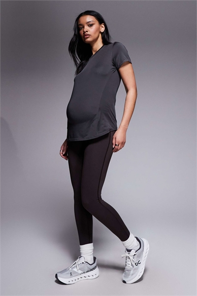 Леггинсы для йоги с высокой талией и мягкой текстурой от Maternity Icon артикул 154900068