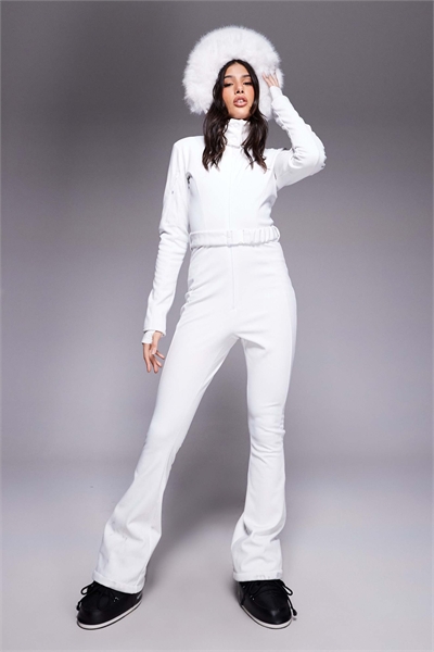 ASOS 4505 — лыжный костюм для высоких людей из мягкой ткани со шнурком на талии, зауженными штанинами и капюшоном из искусственного меха артикул 144206061