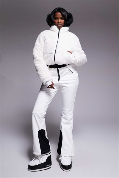 ASOS 4505 — лыжный костюм из мягкой ткани со искусственным мехом и поясом, облегающий крой артикул 144206036