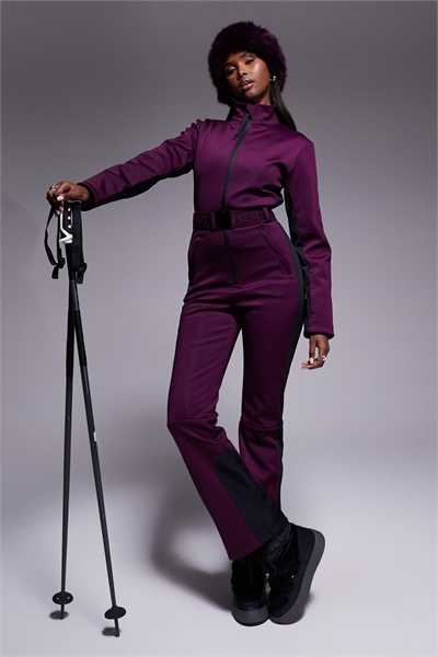 ASOS 4505 Лыжный костюм из мягкой ткани со стилем ретро, боковыми полосками и поясом артикул 144206035