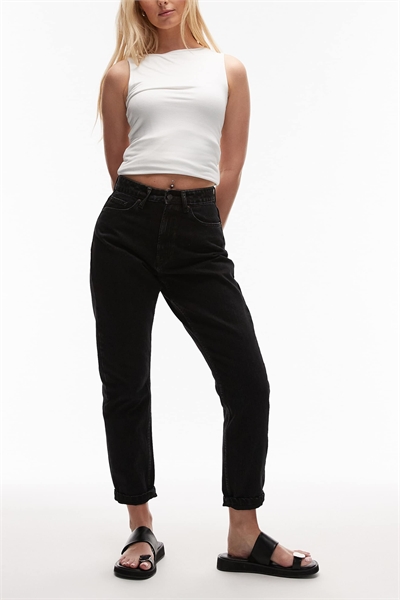 Оригинальные джинсы Mom с высокой посадкой артикул 136286724