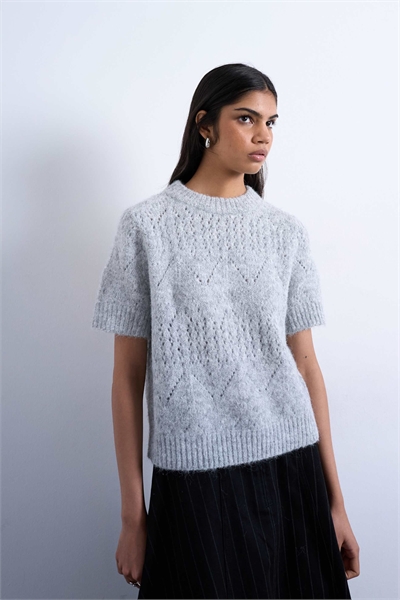 Трикотажная футболка свободного кроя с короткими рукавами артикул 153281352