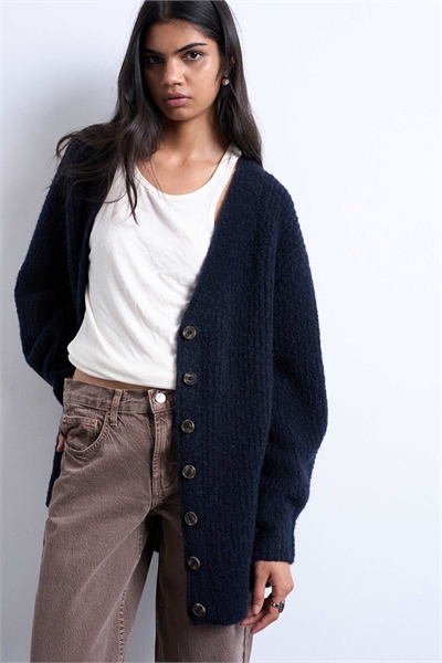 Идеальный кардиган в стиле «бойфренд» из трикотажа артикул 150699025