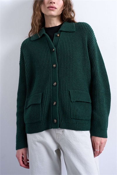 Куртка с двойными карманами из трикотажа с ребристой фактурой артикул 142542046