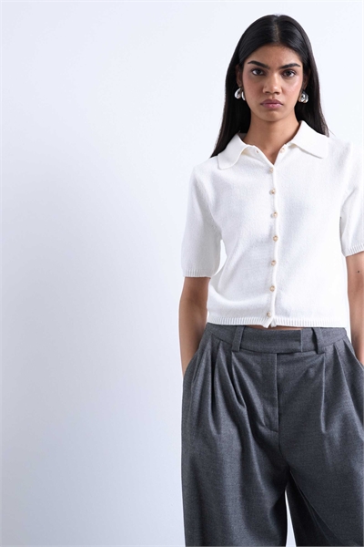 Трикотажная рубашка-поло с короткими рукавами артикул 147327161