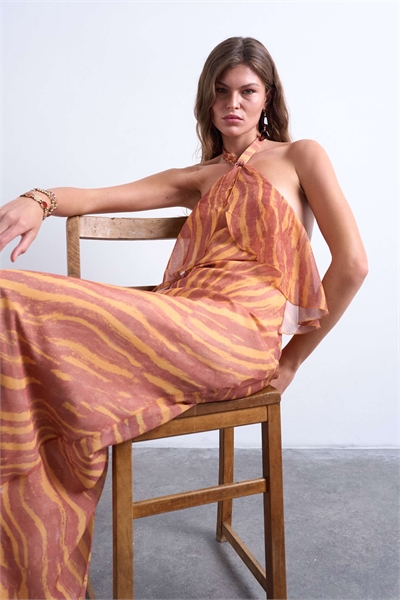 Платье из шифона с бретелями артикул 149548592