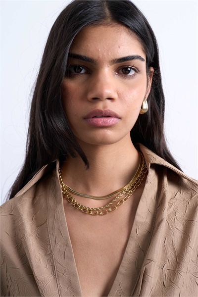 Водонепроницаемое многорядковое колье Mina из нержавеющей стали артикул 151337523