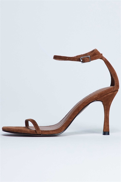 Сандалии Alexi из натуральной замши на каблуке из двух частей артикул 147143571