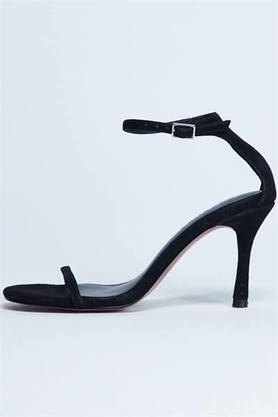 Сандалии Alexi из натуральной замши на каблуке из двух частей артикул 147143569