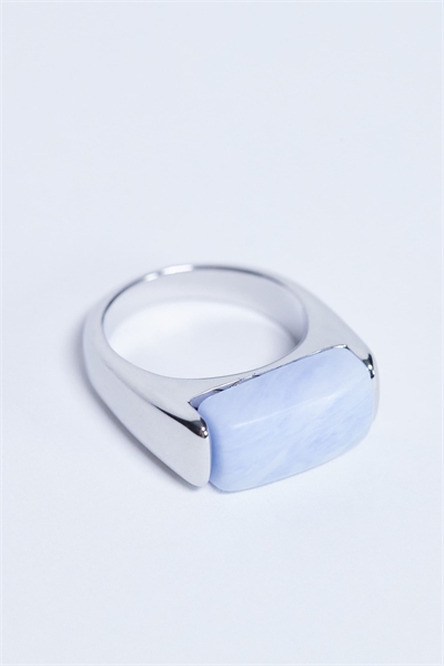 Кольцо из нержавеющей стали с синим камнем от Raquel артикул 149852883