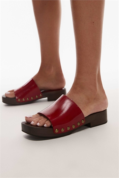 Деревянные сабо Harley из натуральной кожи премиум-класса артикул 143185709