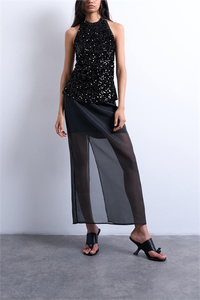 Макси-юбка из прозрачной органзы co-ord артикул 150389092