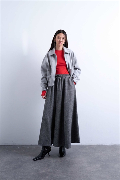 Макси-юбка с расклешенным силуэтом и завязками на талии артикул 149624944