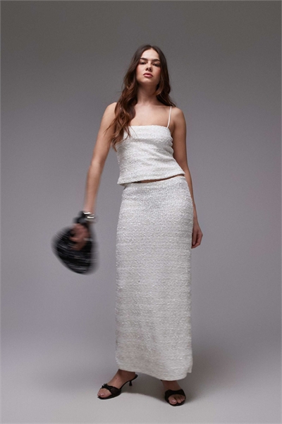 Юбка средней длины с пайетками премиум-класса co-ord артикул 140854308