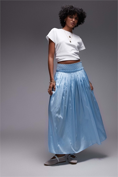 Юбка в складку с блеском артикул 140912632