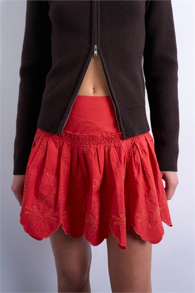 Мини-юбка с ажурным зубчатым краем артикул 141936002