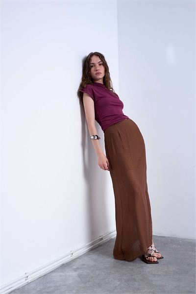 Двухслойная прозрачная прямая юбка артикул 147085354