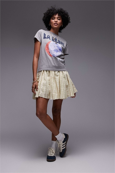 Хлопковая мини-юбка с отворотами артикул 140658861