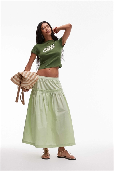 Юбка из поплина с оборками артикул 140556564