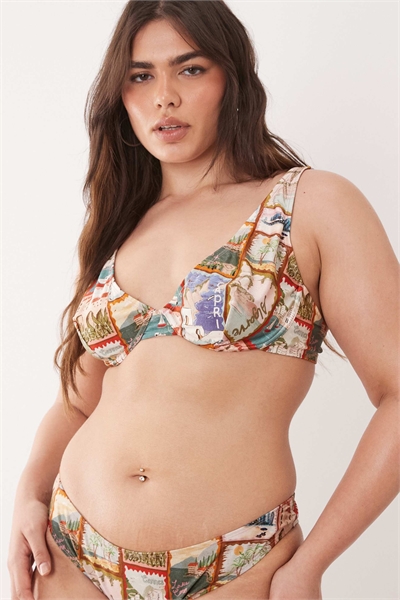 ASOS DESIGN Curve — бикини-топ с косточками Posey артикул 154081990