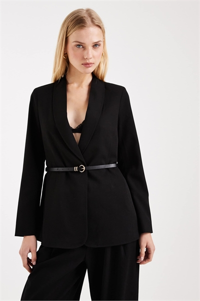 Блейзер свободного кроя с поясом co-ord артикул 153813063
