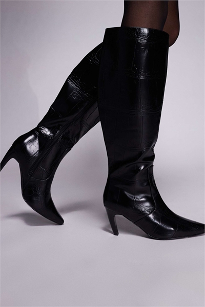 Ботинки до колен на каблуке Simmi Lapis с широкой колодкой артикул 144907842