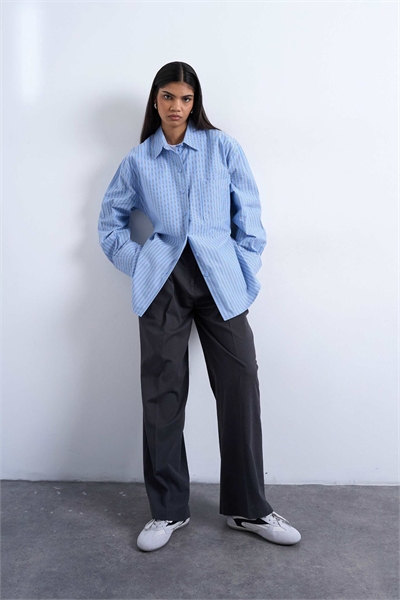 Рубашка свободного кроя с манжетами-резинка артикул 149625090