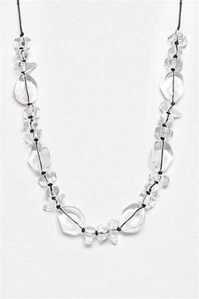 Универсальное прозрачное колье из бусин артикул 147287239