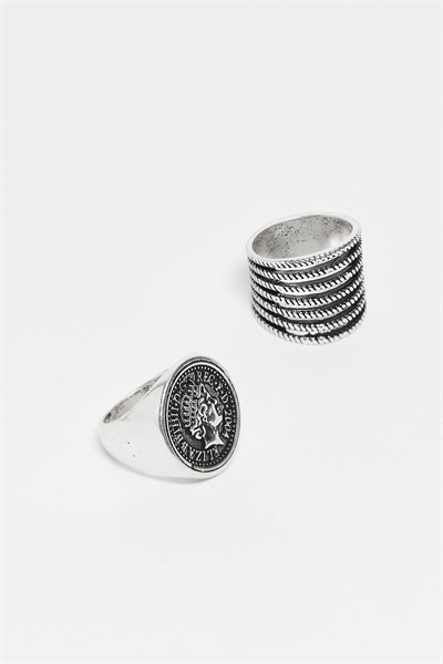 Универсальное кольцо с печаткой, набор из 2 штук артикул 149833199