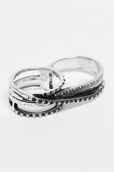 Унисекс-кольцо с двумя кольцами и перьями артикул 149833243