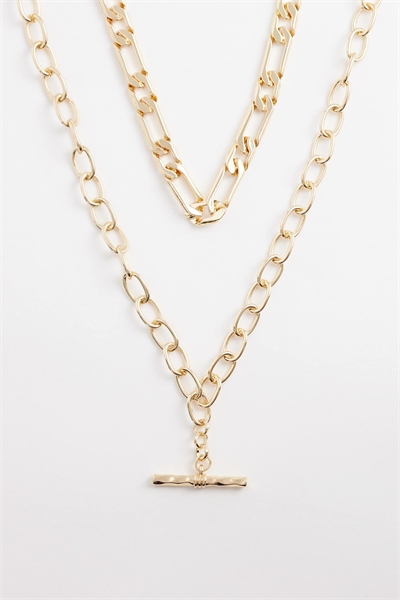 Многорядный цепочный кулон с Т-образной застежкой артикул 154335119