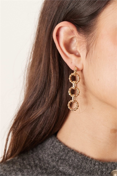 Длинные серьги с тройной цепочкой артикул 152192019