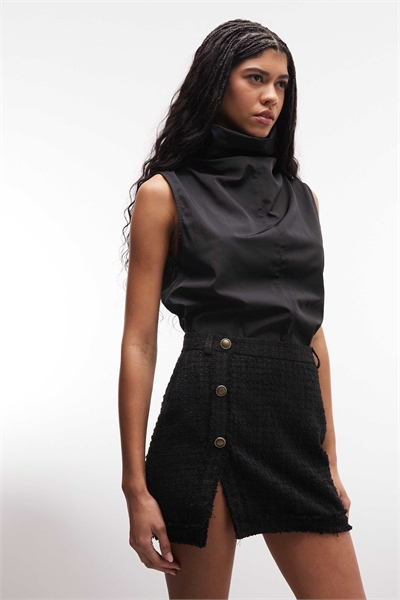 Мини-юбка из букле с низкой талией артикул 155650002