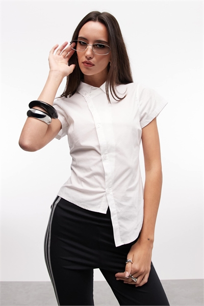 Рубашка с асимметричным подолом артикул 155640047