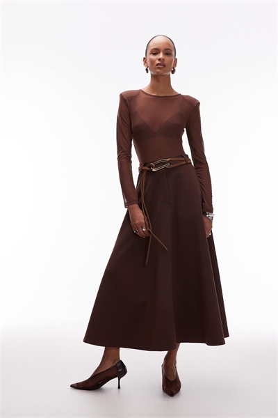 Макси-юбка круглой формы с индивидуальным кроем артикул 151015750