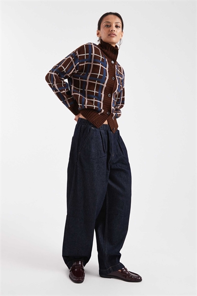 Кардиган с воротником-воронкой артикул 153791915