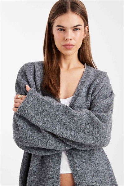 Объемный кардиган свободного кроя от края до края артикул 153575211