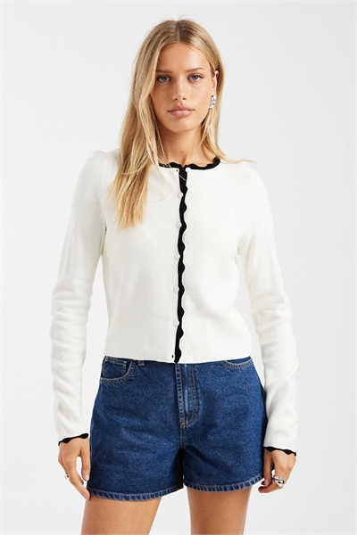 Кардиган с волнистым краем артикул 155724714