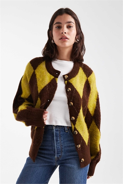 Кардиган Arygle свободного кроя прямого силуэта артикул 152126581