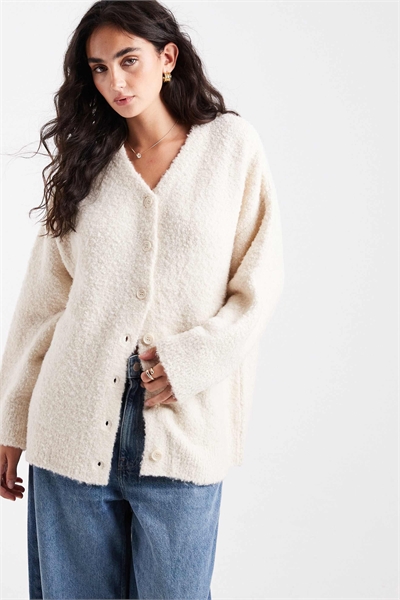 Кардиган-бойфренд из букле артикул 152126580