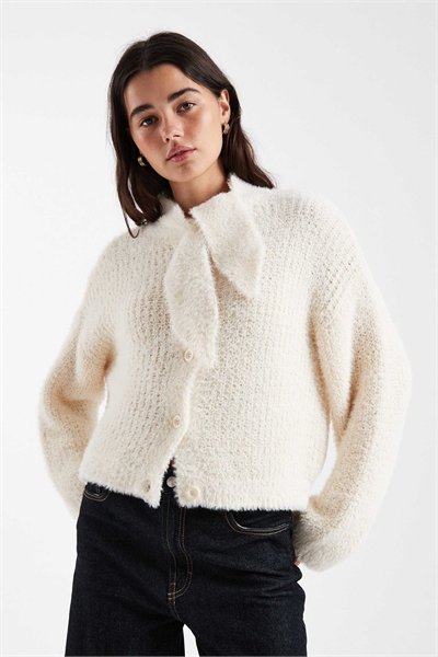 Вязаный кардиган с бантиком артикул 155333684