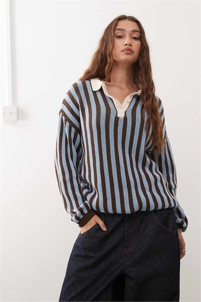 Свитер-поло из трикотажа артикул 151024094