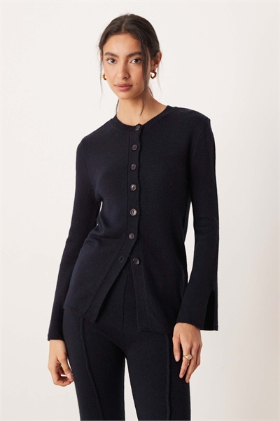 Кардиган с круглым вырезом и структурированным удлиненным силуэтом co-ord артикул 153083223