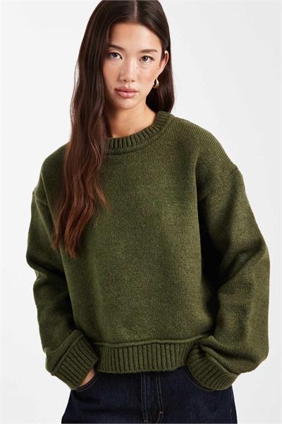 Свитер из трикотажа с широкой ребристой отделкой артикул 152561361