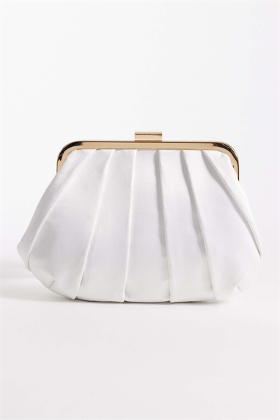 Клатч из плиссированного атласа артикул 153115875