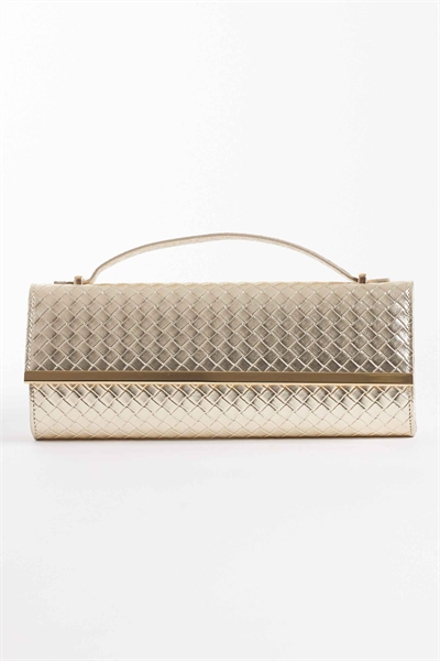 Сумочка-клатч с тканевым элементом удлиненной формы артикул 153115879